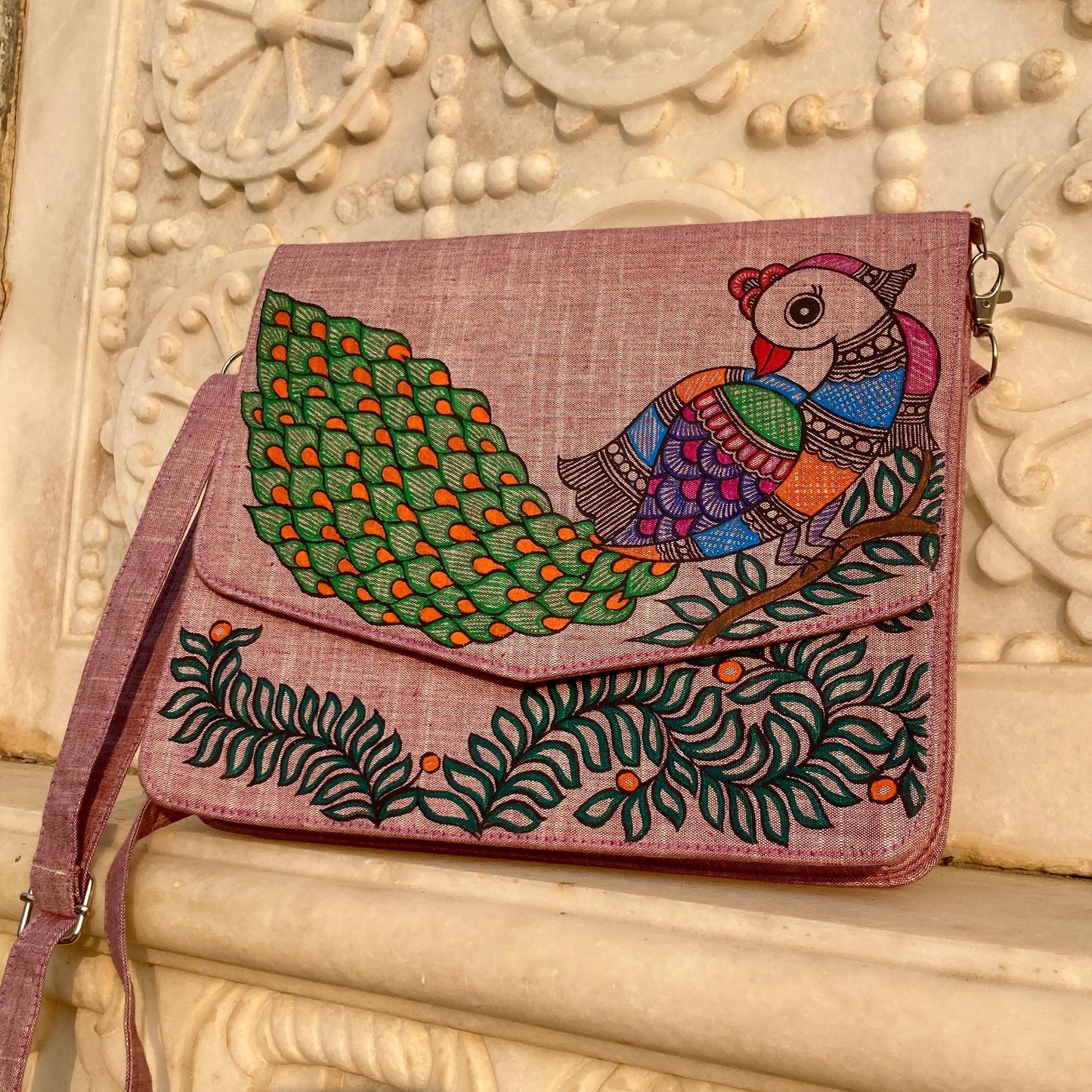 Handcrafted Madhubani  Ladies Purse