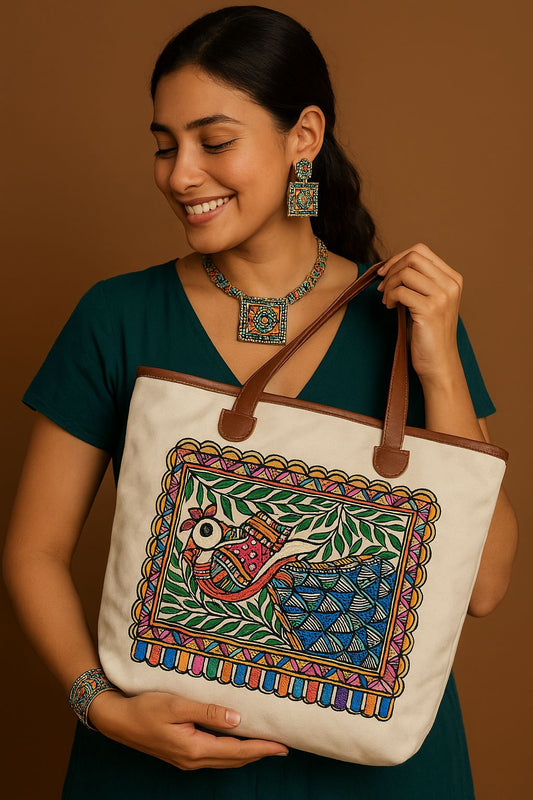 Handcrafted Madhubani  Hand Bag