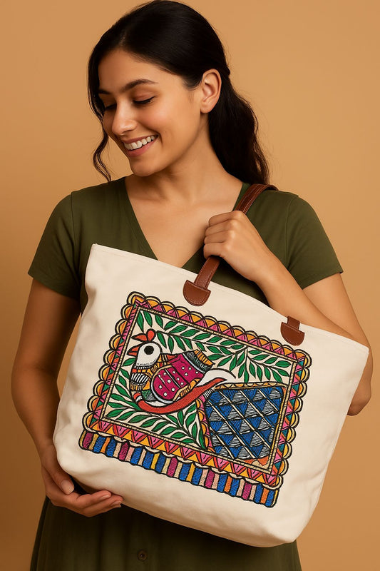 Handcrafted Madhubani  Hand Bag