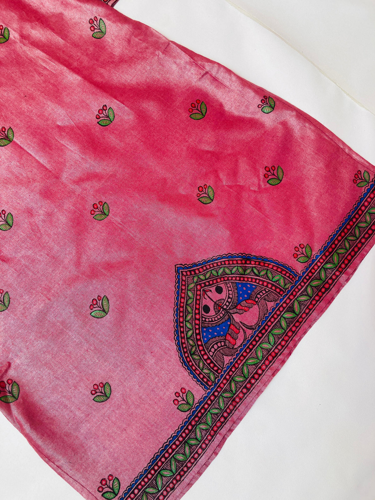 Hand-Painted Madhubani Khadi Cotton Kurti | XL